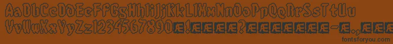 8BitLimitRoBrk Font – Black Fonts on Brown Background