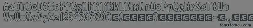 8BitLimitRoBrk Font – Black Fonts on Gray Background