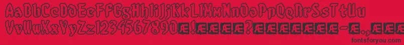 8BitLimitRoBrk Font – Black Fonts on Red Background