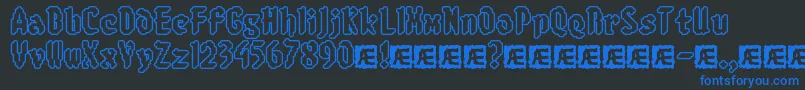 8BitLimitRoBrk Font – Blue Fonts on Black Background