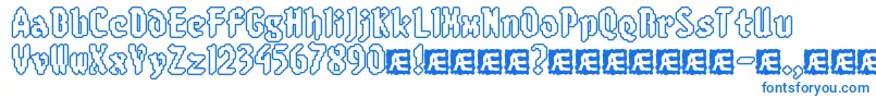 8BitLimitRoBrk Font – Blue Fonts on White Background