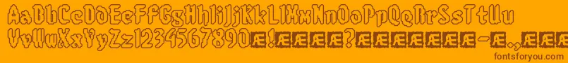8BitLimitRoBrk Font – Brown Fonts on Orange Background