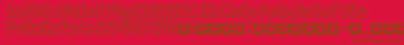 8BitLimitRoBrk Font – Brown Fonts on Red Background