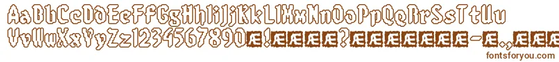 8BitLimitRoBrk Font – Brown Fonts on White Background