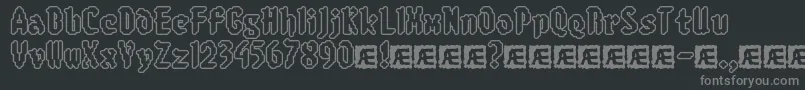 Fonte 8BitLimitRoBrk – fontes cinzas em um fundo preto