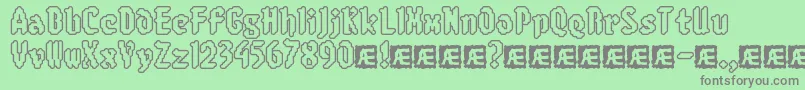 Czcionka 8BitLimitRoBrk – szare czcionki na zielonym tle