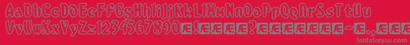 Fonte 8BitLimitRoBrk – fontes cinzas em um fundo vermelho