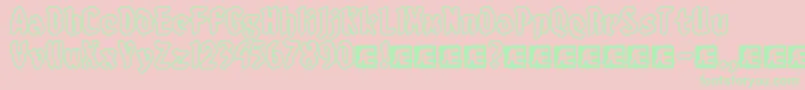 8BitLimitRoBrk Font – Green Fonts on Pink Background