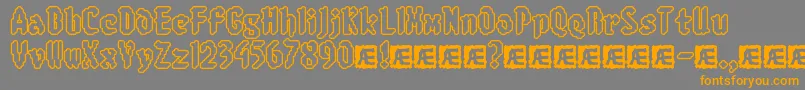 8BitLimitRoBrk Font – Orange Fonts on Gray Background