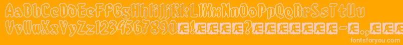 8BitLimitRoBrk Font – Pink Fonts on Orange Background