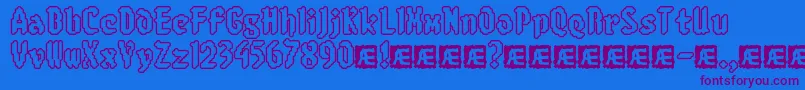 8BitLimitRoBrk Font – Purple Fonts on Blue Background