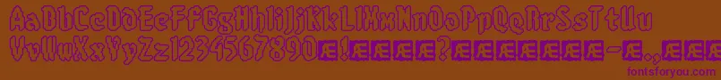 8BitLimitRoBrk Font – Purple Fonts on Brown Background