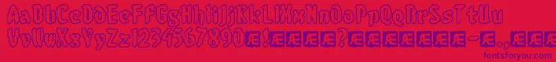 8BitLimitRoBrk Font – Purple Fonts on Red Background