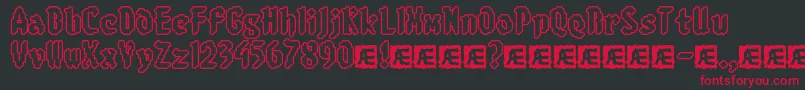Fonte 8BitLimitRoBrk – fontes vermelhas em um fundo preto