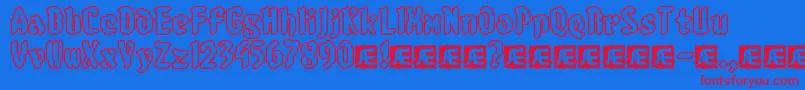 8BitLimitRoBrk Font – Red Fonts on Blue Background
