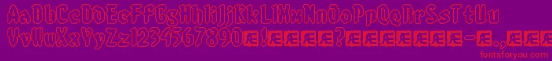 8BitLimitRoBrk Font – Red Fonts on Purple Background