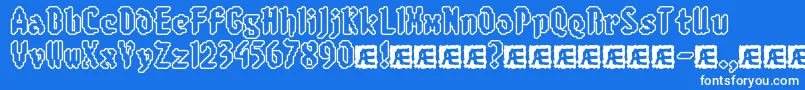 8BitLimitRoBrk Font – White Fonts on Blue Background
