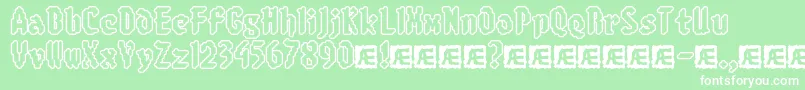 8BitLimitRoBrk Font – White Fonts on Green Background