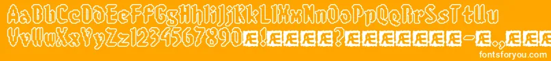 8BitLimitRoBrk Font – White Fonts on Orange Background