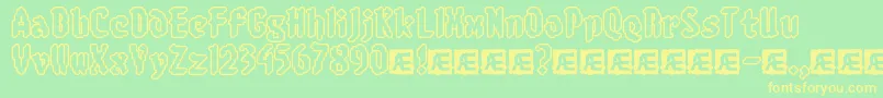 8BitLimitRoBrk Font – Yellow Fonts on Green Background