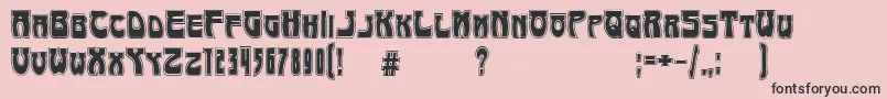 ArtNouveau1895Contour Font – Black Fonts on Pink Background