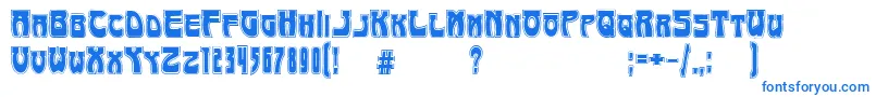 ArtNouveau1895Contour Font – Blue Fonts on White Background
