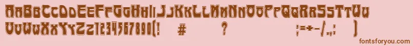 ArtNouveau1895Contour Font – Brown Fonts on Pink Background