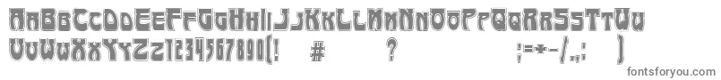 ArtNouveau1895Contour Font – Gray Fonts on White Background
