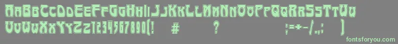 ArtNouveau1895Contour Font – Green Fonts on Gray Background