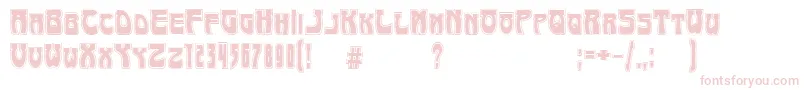 ArtNouveau1895Contour Font – Pink Fonts on White Background