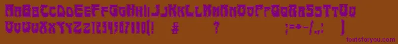 ArtNouveau1895Contour Font – Purple Fonts on Brown Background