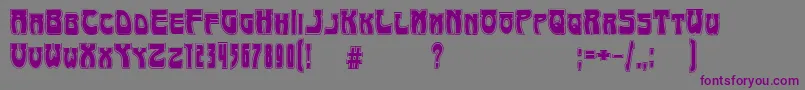 ArtNouveau1895Contour Font – Purple Fonts on Gray Background