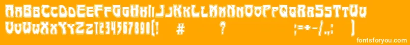 ArtNouveau1895Contour Font – White Fonts on Orange Background