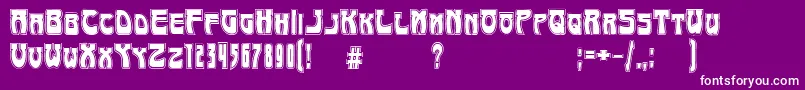 ArtNouveau1895Contour Font – White Fonts on Purple Background