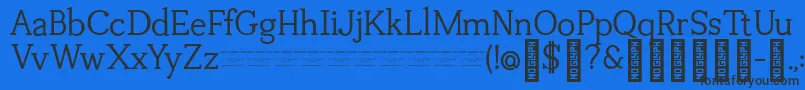 TuganoDemo-Schriftart – Schwarze Schriften auf blauem Hintergrund