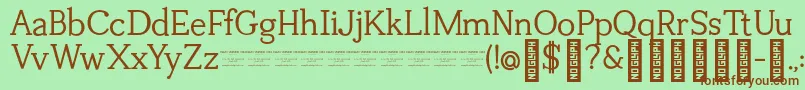 TuganoDemo Font – Brown Fonts on Green Background