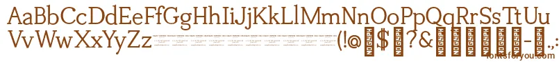 TuganoDemo-fontti – ruskeat fontit valkoisella taustalla