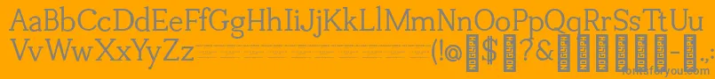 TuganoDemo-Schriftart – Graue Schriften auf orangefarbenem Hintergrund