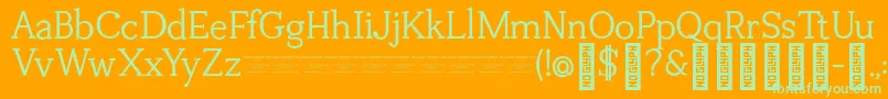 TuganoDemo Font – Green Fonts on Orange Background