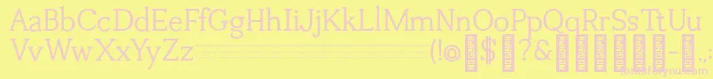 Czcionka TuganoDemo – różowe czcionki na żółtym tle