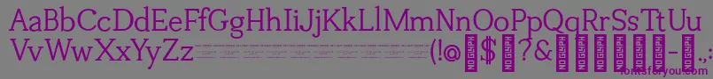 Шрифт TuganoDemo – фиолетовые шрифты на сером фоне