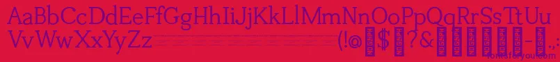 TuganoDemo-Schriftart – Violette Schriften auf rotem Hintergrund