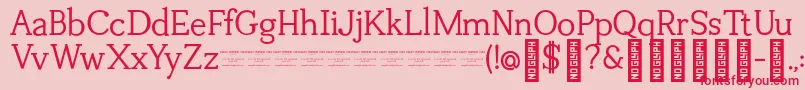 TuganoDemo-Schriftart – Rote Schriften auf rosa Hintergrund