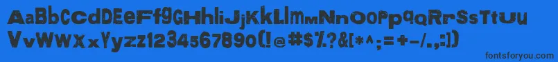 More Font – Black Fonts on Blue Background