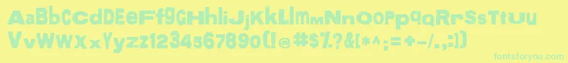 More Font – Green Fonts on Yellow Background