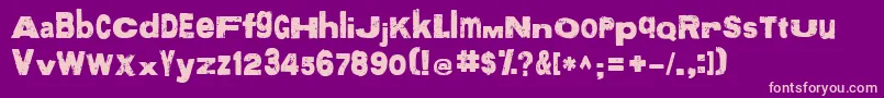 More Font – Pink Fonts on Purple Background