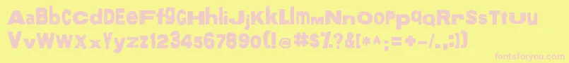 More Font – Pink Fonts on Yellow Background