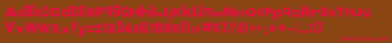 More Font – Red Fonts on Brown Background