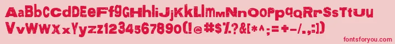 More Font – Red Fonts on Pink Background