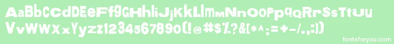 More Font – White Fonts on Green Background
